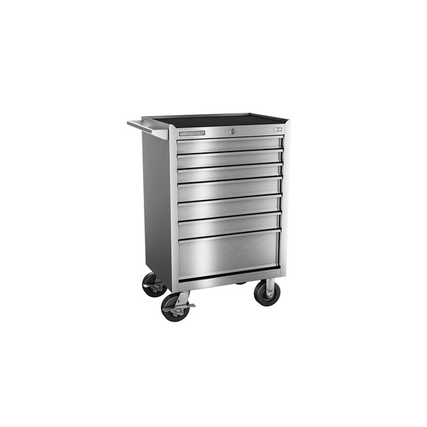 Champion Tool Storage FMPro Plus SST Tool Cabinet With Casters, 7 Drawer, Silver, Stainless Steel, 27 in W x 20 in D FMPSA2707RC